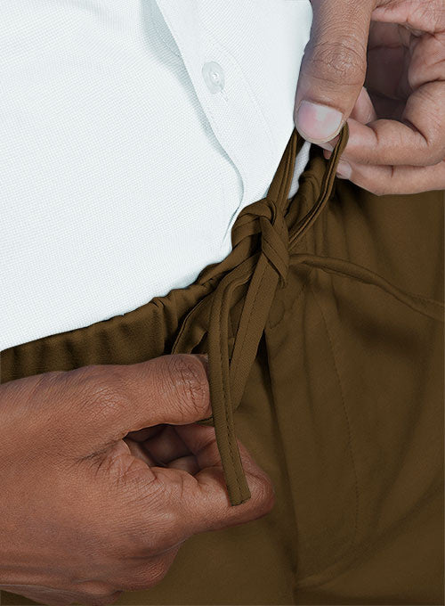 Easy Pants Brown Cotton Canvas - StudioSuits