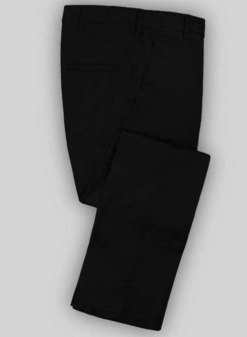 Washed Black Fine Twill Pants - StudioSuits