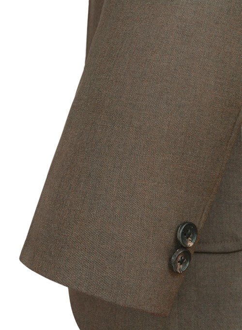 Frosted Brown Terry Rayon Breezer Style Jacket - StudioSuits