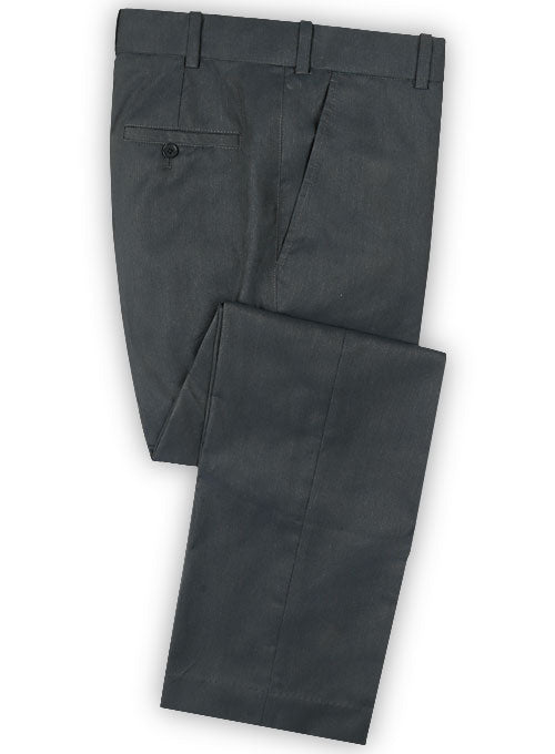 Frosted Blue Gray Terry Rayon Pants - StudioSuits