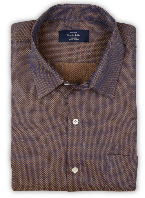 Giza Pedro Brown Cotton Shirt