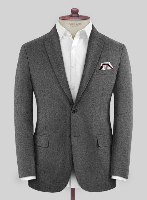 Gray Flannel Wool Suit - StudioSuits