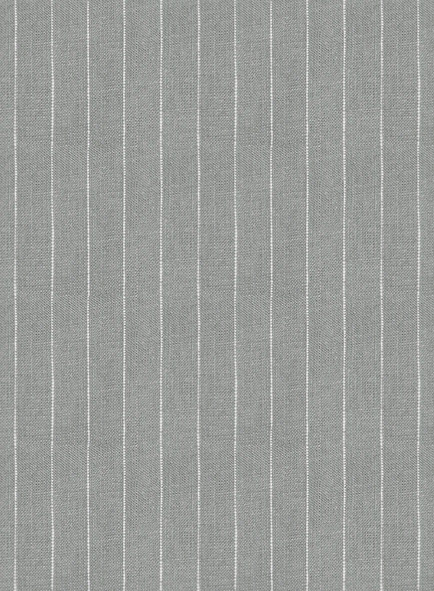 Gray Stripe Linen Shirt - StudioSuits