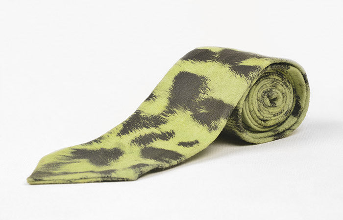 Green Coal Leather Tie - StudioSuits