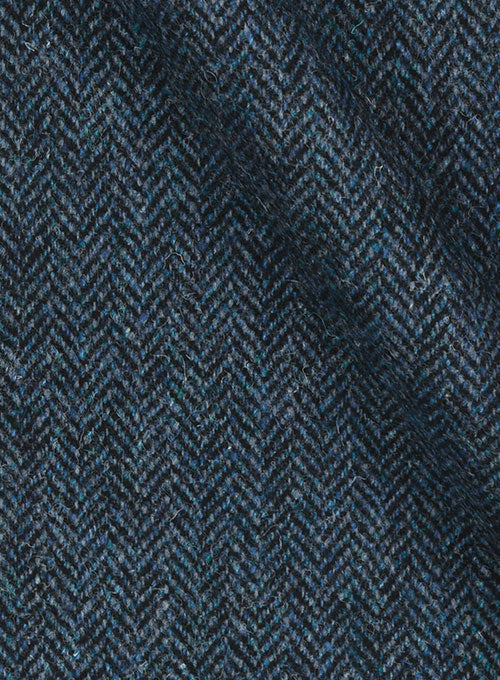 Harris Tweed Blue Herringbone Suit - StudioSuits