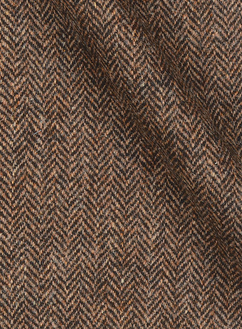 Harris Tweed Brown Herringbone Suit - StudioSuits