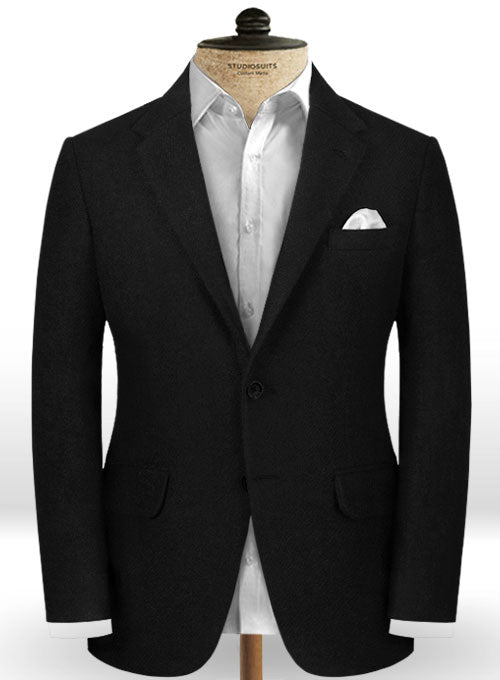 Harris Tweed Black Twill Jacket - StudioSuits