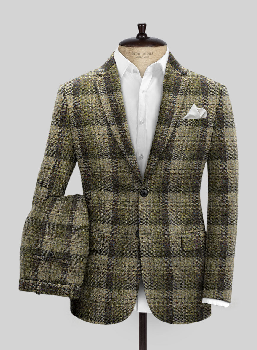 Harris Tweed Hebridean Brown Herringbone Suit – StudioSuits