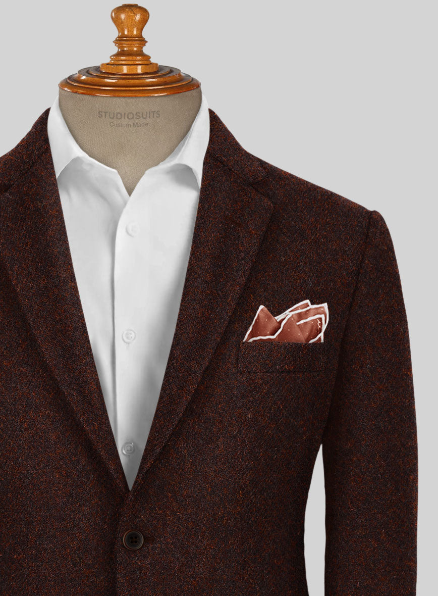 Harris Tweed Melange Wine Suit - StudioSuits