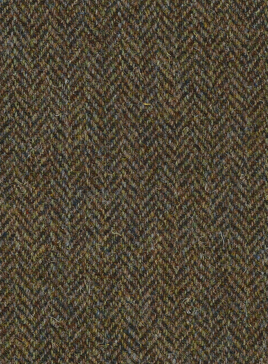 Harris Tweed Ridge Brown Herringbone Pants - StudioSuits