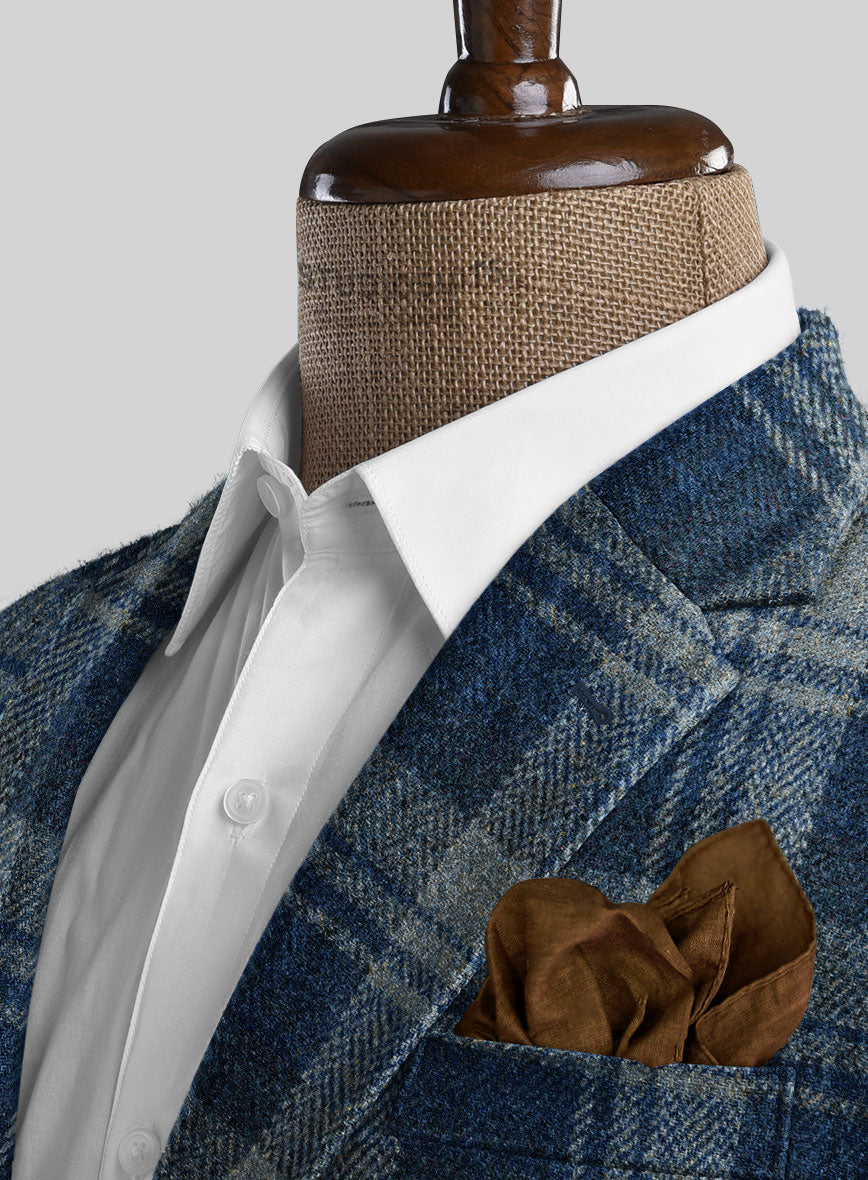 Harris Tweed Blue Tartan Jacket - StudioSuits