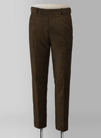 Harris Tweed Melange Dark Brown Pants - StudioSuits