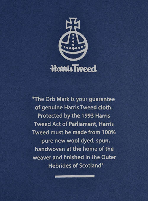 Harris Tweed Royal Charcoal Pea Coat - StudioSuits