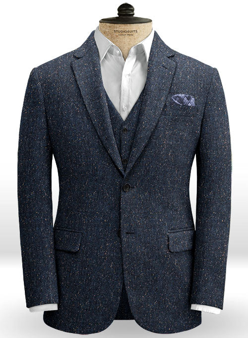Haute Blue Flecks Donegal Tweed Jacket - StudioSuits