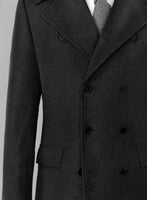 Highlander Black Tweed GQ Overcoat - StudioSuits