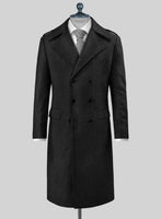 Highlander Black Tweed GQ Overcoat - StudioSuits
