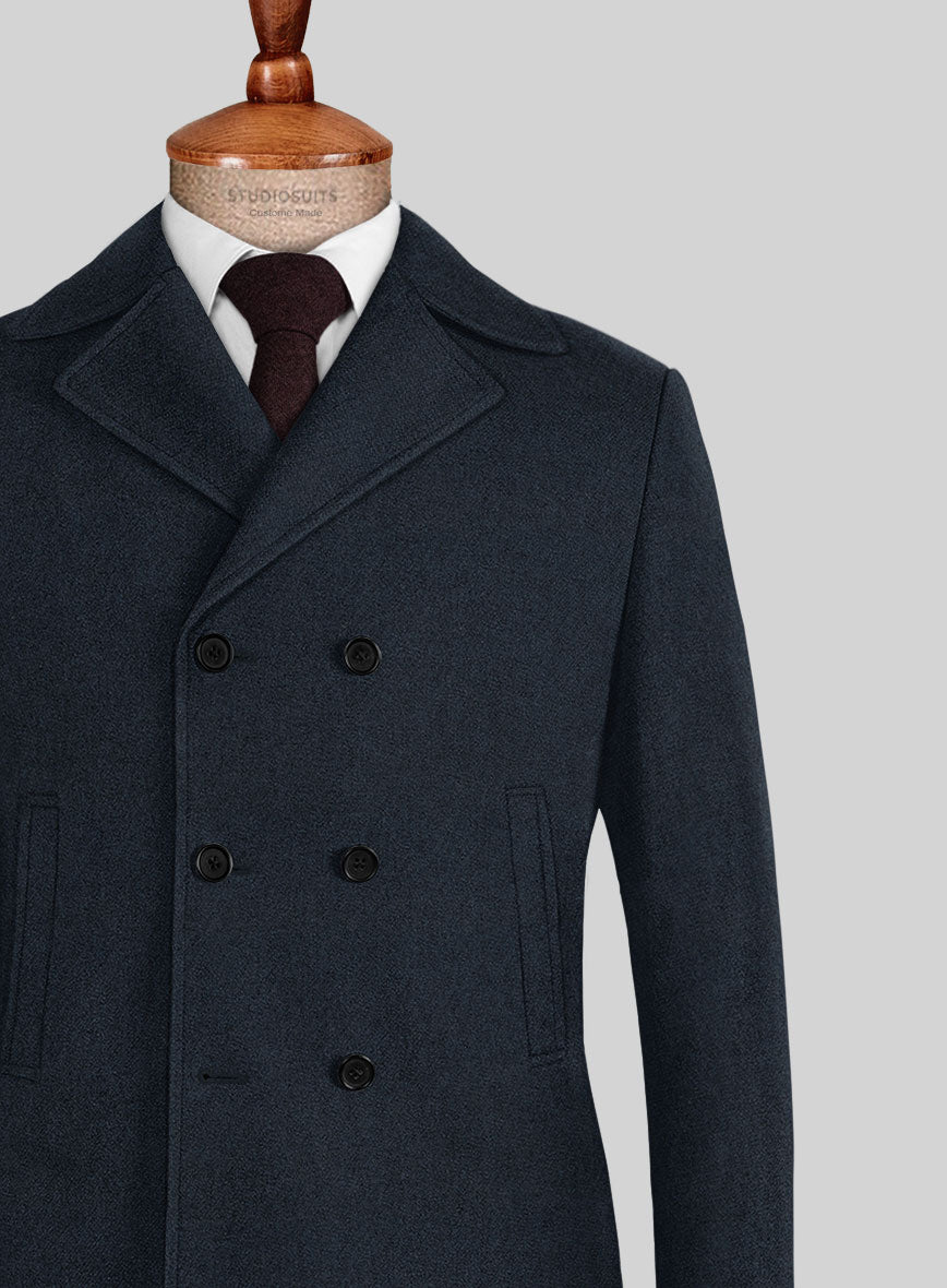 Highlander Blue Tweed Pea Coat - StudioSuits