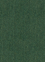 Highlander Heavy Green Herringbone Tweed -GQ Overcoat - StudioSuits