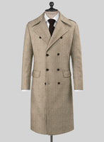 Highlander Heavy Honeycomb Brown Tweed GQ Overcoat - StudioSuits
