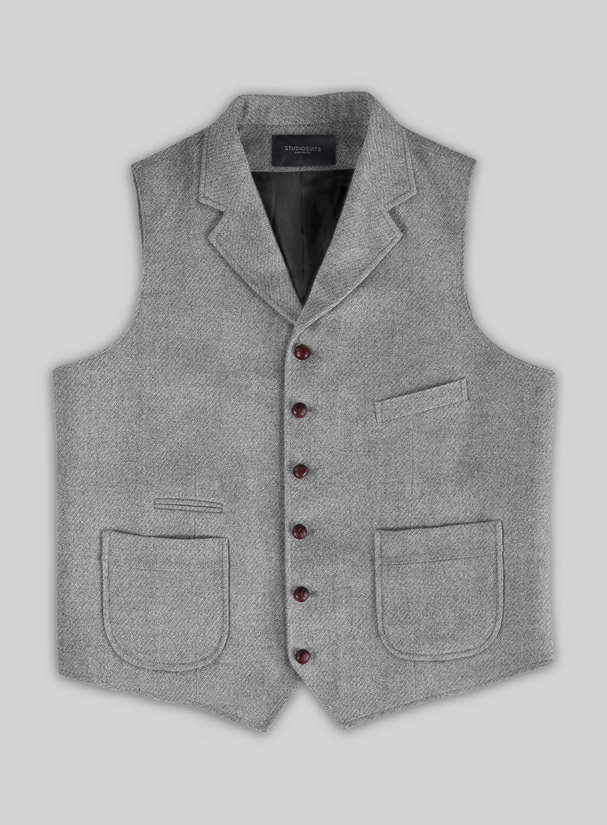 Highlander Light Gray Tweed Hunting Vest – StudioSuits