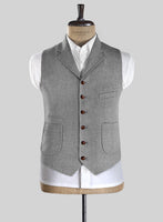 Highlander Light Gray Tweed Hunting Vest - StudioSuits