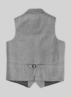 Highlander Light Gray Tweed Hunting Vest - StudioSuits