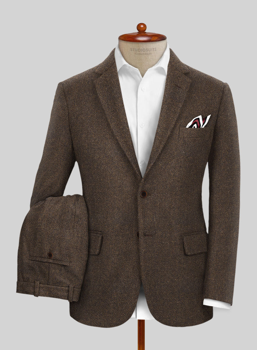 Highlander Dark Brown Tweed Suit – StudioSuits
