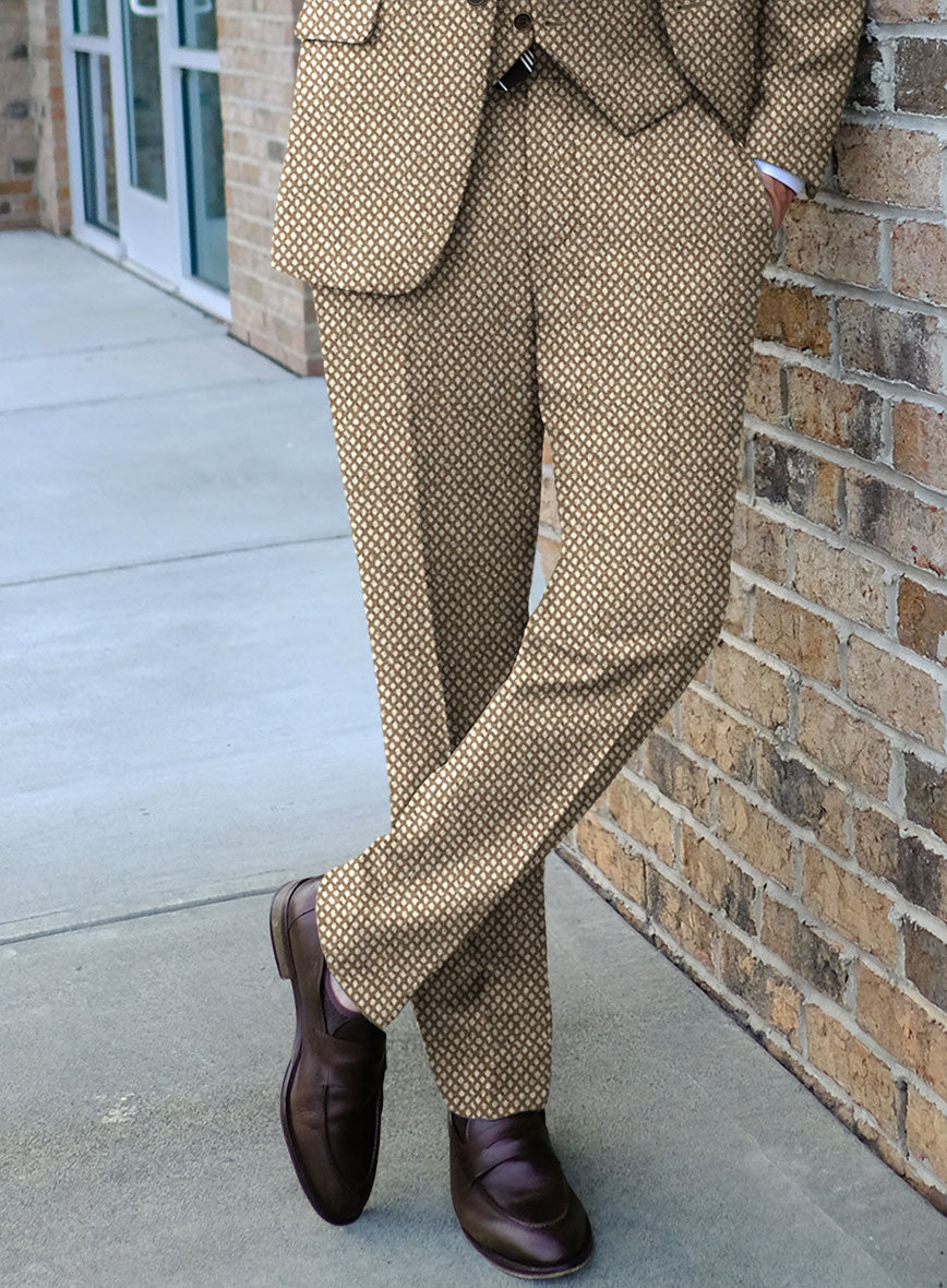 Highlander Heavy Honeycomb Brown Tweed Pants - StudioSuits