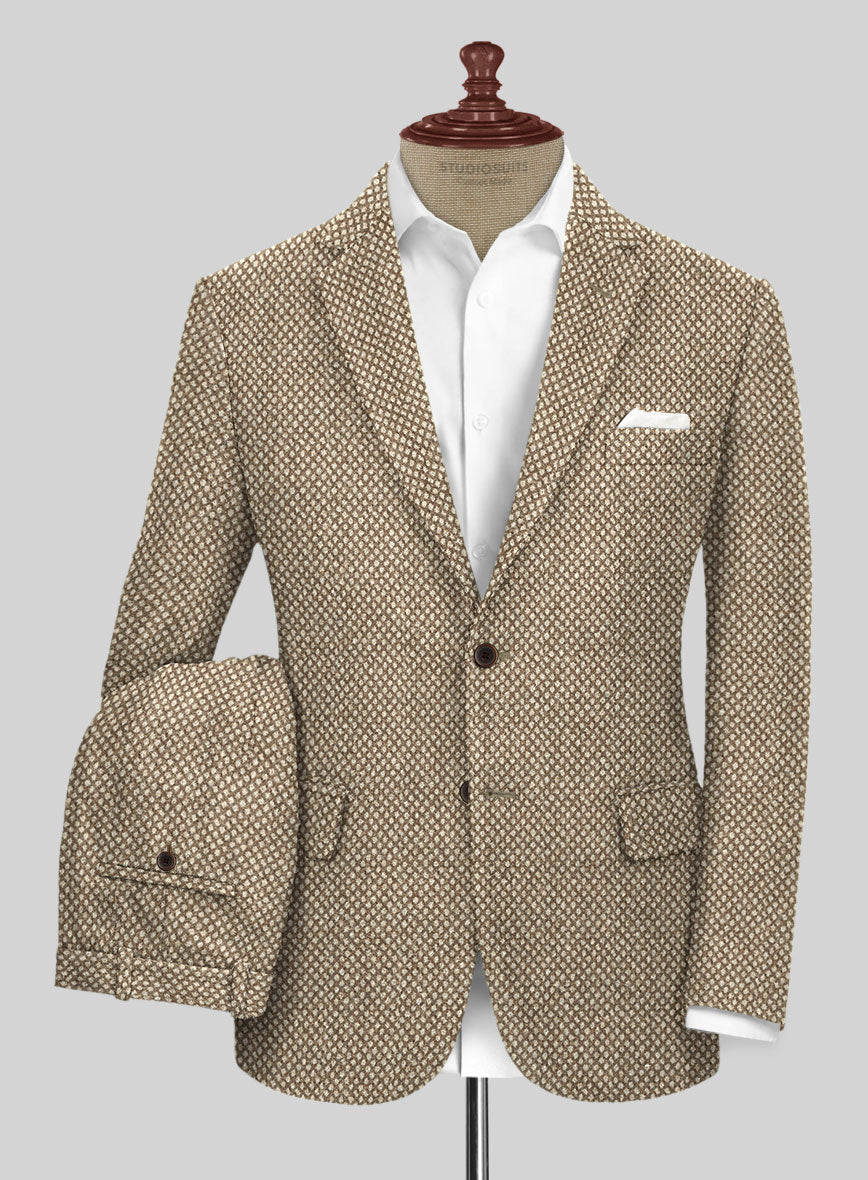Highlander Heavy Honeycomb Brown Tweed Suit - StudioSuits