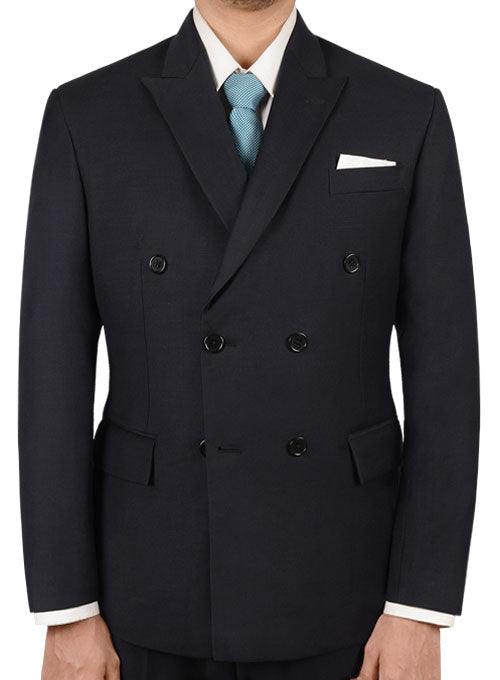 Huddersfield Dark Blue Pure Wool Suit - StudioSuits