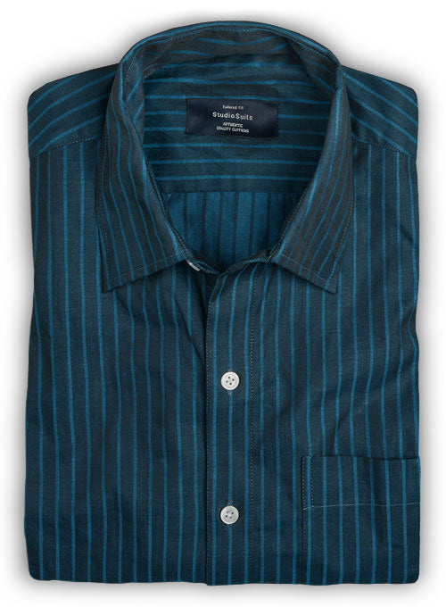Imperia Blue Stripes Cotton Shirt