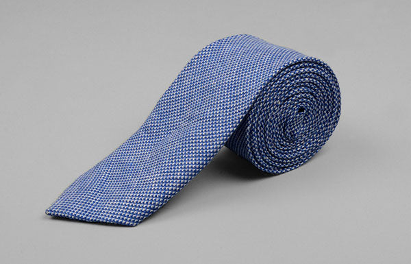 Italian Linen Tie - Morocco Blue - StudioSuits