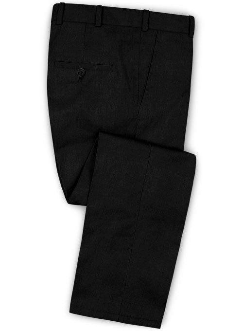Italian Black Wool Pants - StudioSuits