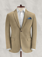 Italian Beige Cotton Stretch Suit - StudioSuits