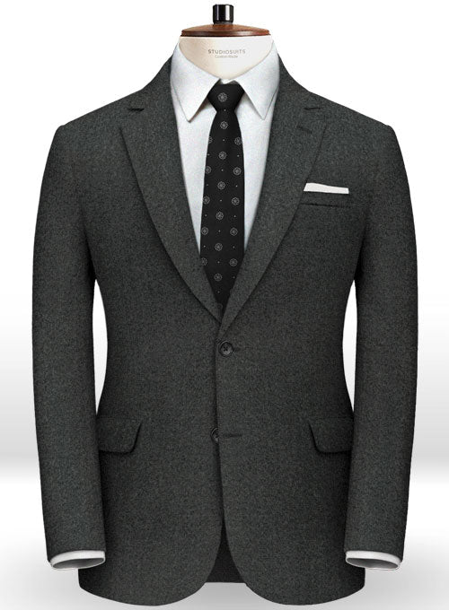 Italian Haze Gray Angora Wool Suit - StudioSuits