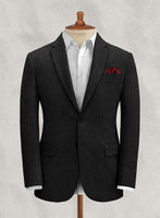 Italian Black Tweed Jacket - StudioSuits