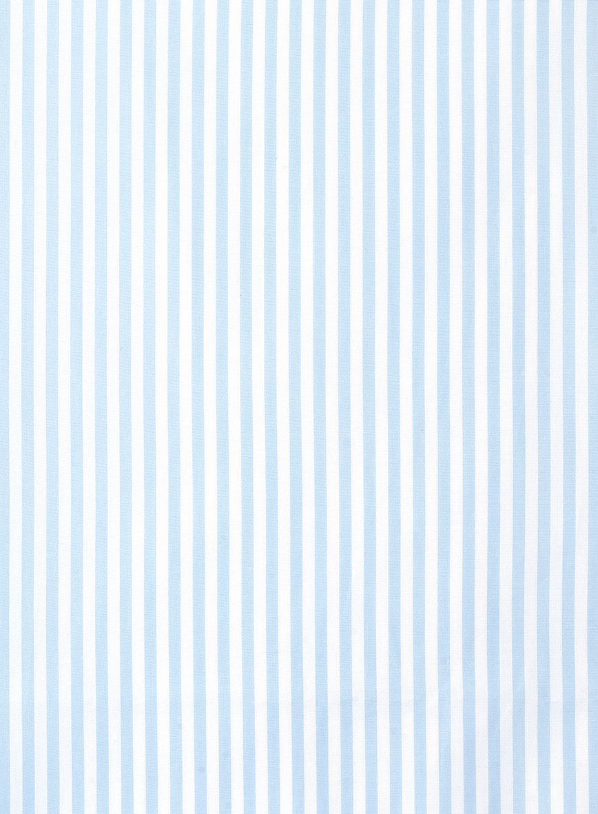 Italian Blue Bengal Stripe Shirt - StudioSuits