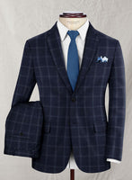 Reda Blue Checks Wool Suit - StudioSuits