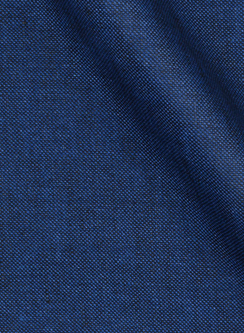 Italian Blue Jute Linen Suit - StudioSuits