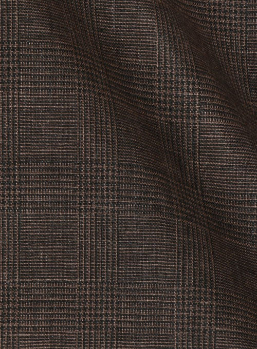 Italian Brown Club Linen Suit - StudioSuits