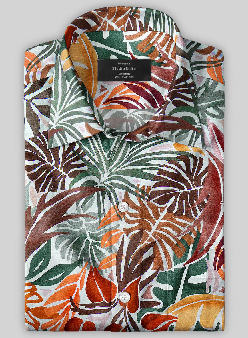 Italian Cotton Monstera Shirt