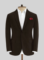 Italian Dark Brown Cotton Stretch Jacket - StudioSuits