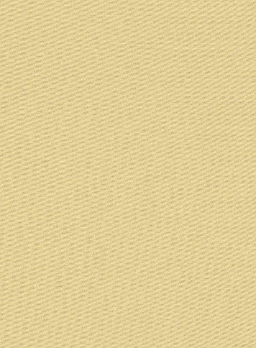 Italian Latte Beige Cotton Stretch Pants - StudioSuits