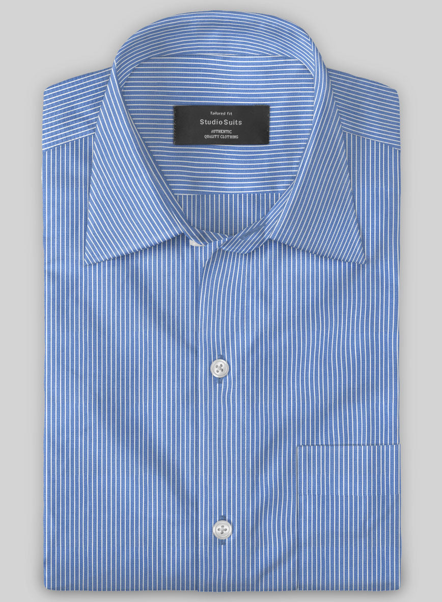 Italian Lombardo Cool Blue Pinstripe Shirt – StudioSuits Italian Lombardo Cool Blue Pinstripe Shirt – StudioSuits