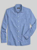 Italian Lombardo Cool Blue Pinstripe Shirt - StudioSuits