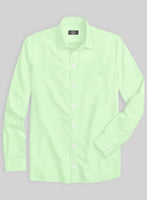 Italian Lombardo Rib Pastel Green Shirt - StudioSuits