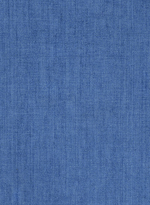 Italian Matte Blue Linen Suit - StudioSuits