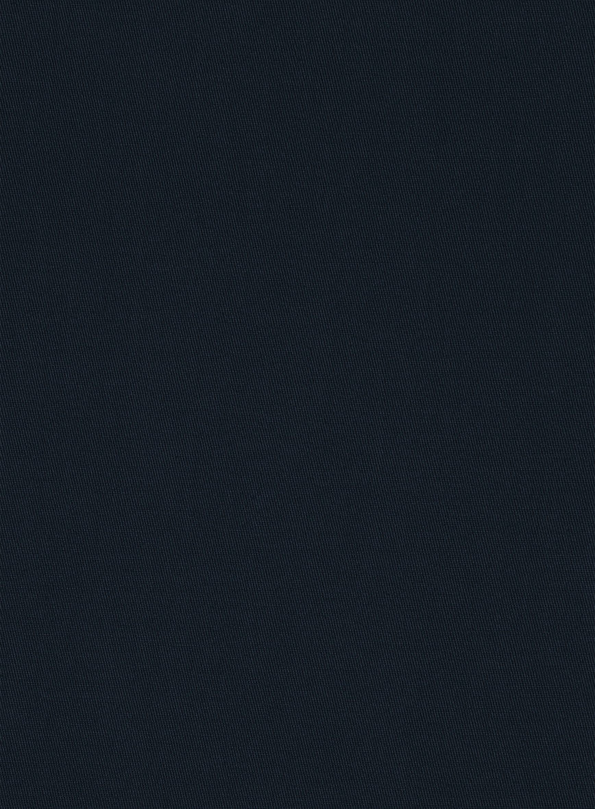 Italian Midnight Blue Cotton Stretch Pants - StudioSuits