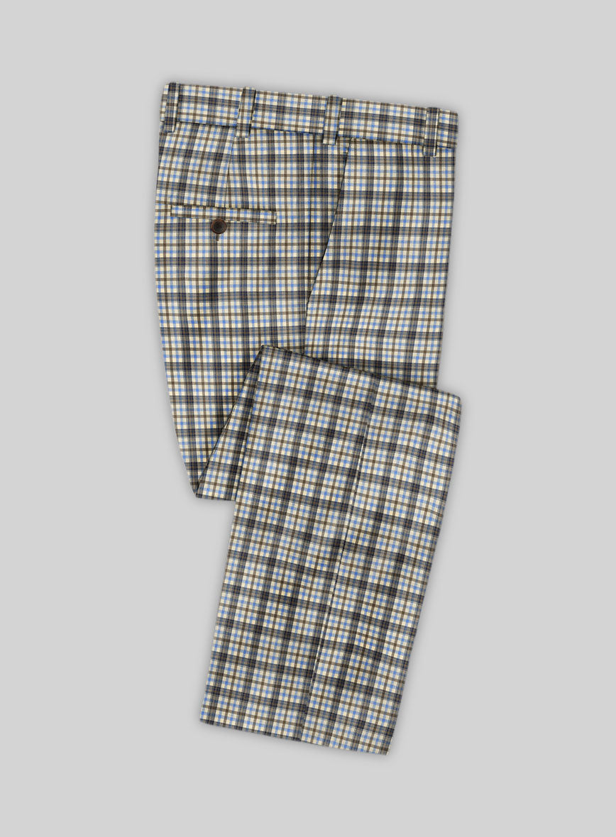 Italian Murano Cipco Checks Wool Linen Silk Pants – StudioSuits