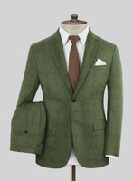 Italian Murano Josaya Green Wool Linen Silk Suit - StudioSuits